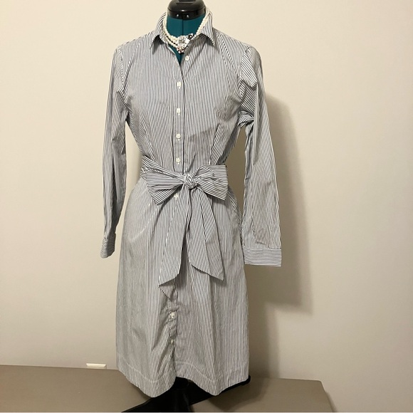 NWT J Crew pinstripe shirtdress - Picture 4 of 13